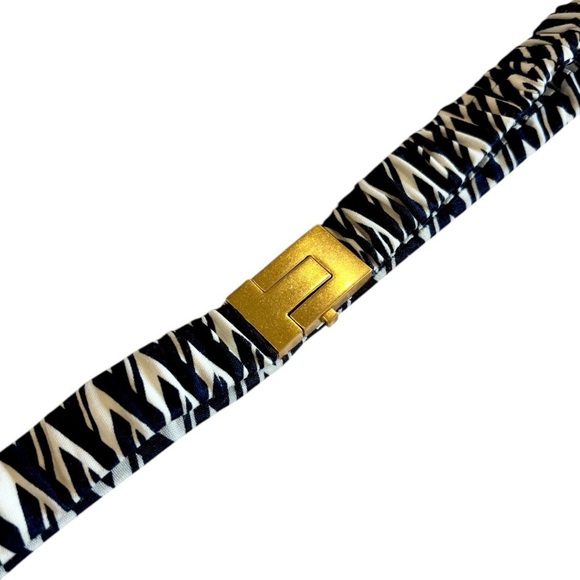 Tory Burch Crista T Lattice Logo Print Shirt Dress Navy White Size S/P - Picture 11 of 11